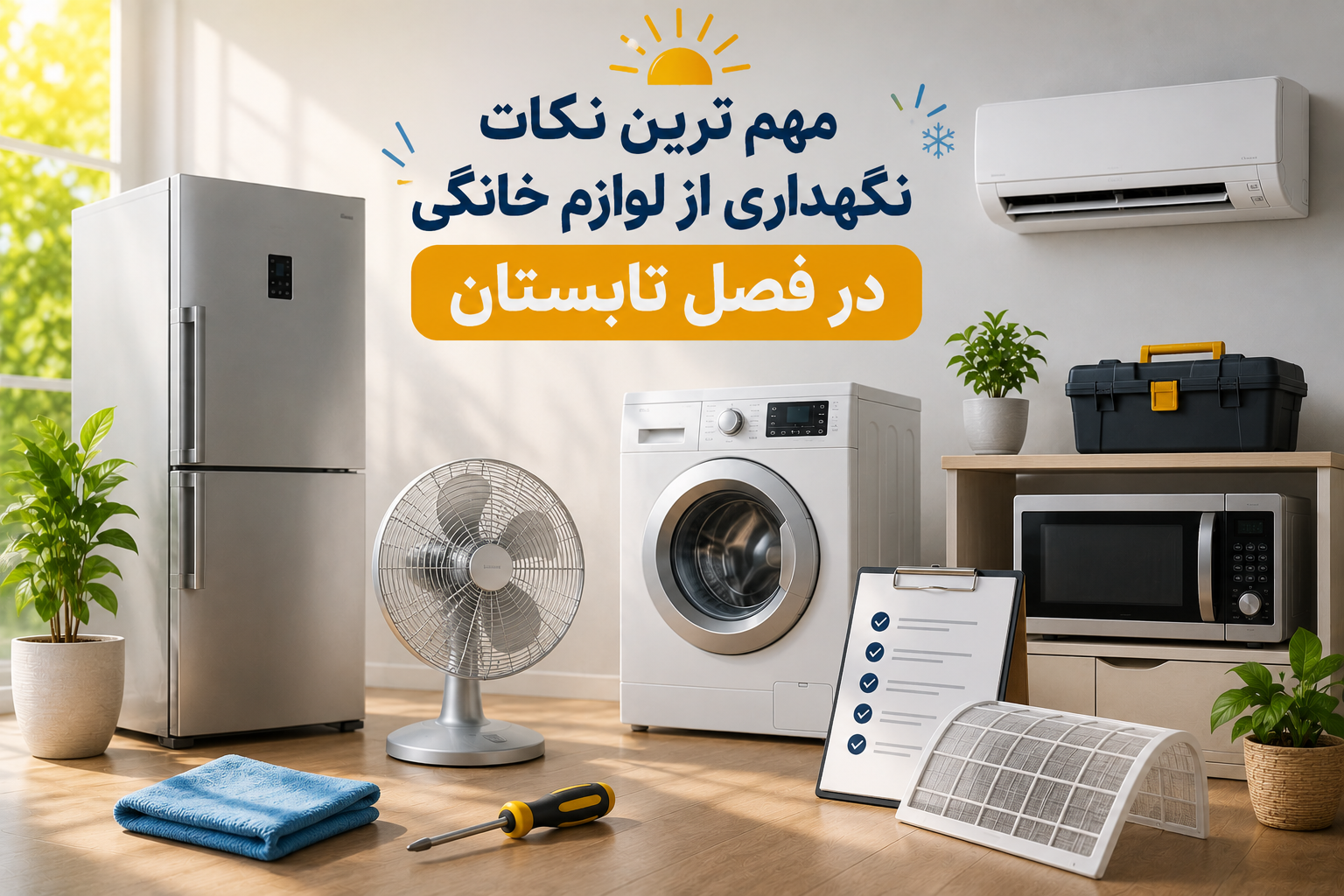 نگهداری لوازم خانگی در فصل تابستان