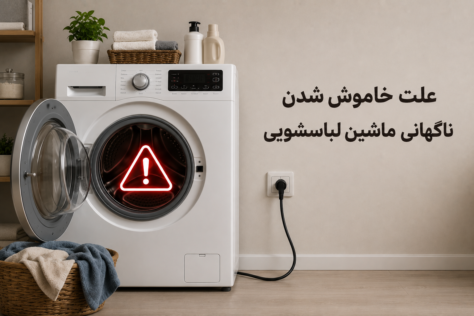 علت خاموش شدن ناگهانی ماشین لباسشویی